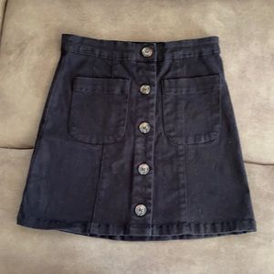 Button black skirt, size S kids